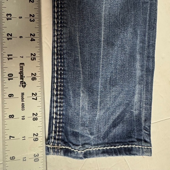 Rock Revival Easy Skinny Jeans Women Denim Rhinestone Embellished Size 30 (tag) - Picture 7 of 10